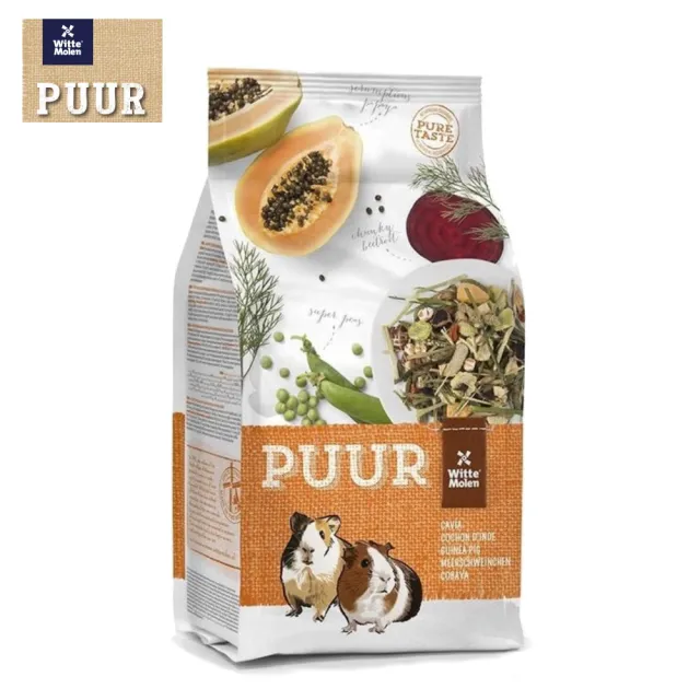 【Whitte Molen 荷蘭偉特】PUUR 純天然天竺鼠飼料 700g*3包組(鼠飼料)
