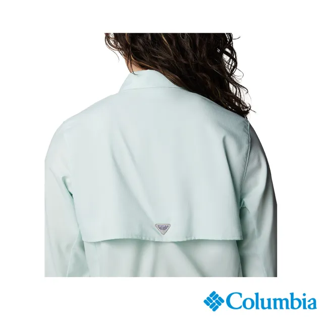 【Columbia 哥倫比亞】女款-防曬快排長袖襯衫-冰川藍(UFL72780AU/IS)