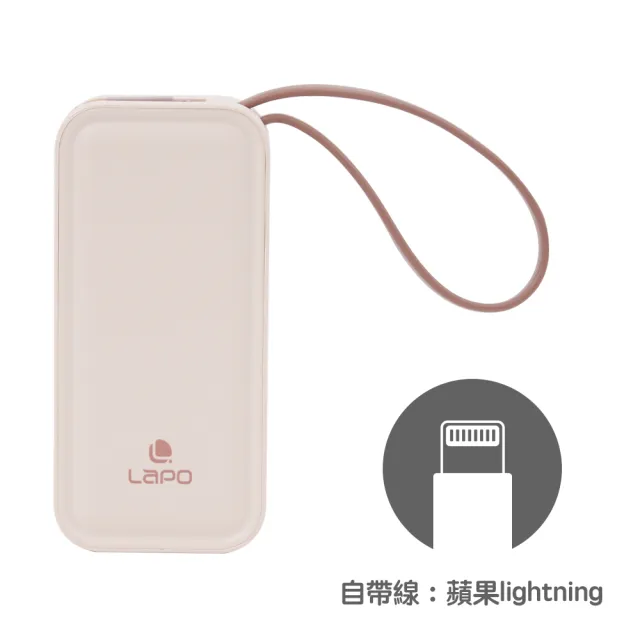 【LaPO】20W雙向快充二合一充電器 WT-06 5000mAh 快充行動電源(充電器+行動電源功能二合一)