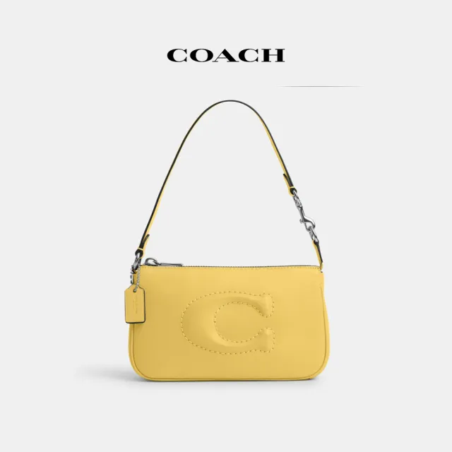 【COACH蔻馳官方直營】NOLITA 19號手袋-銀色硬體/亮黃色(CR364)