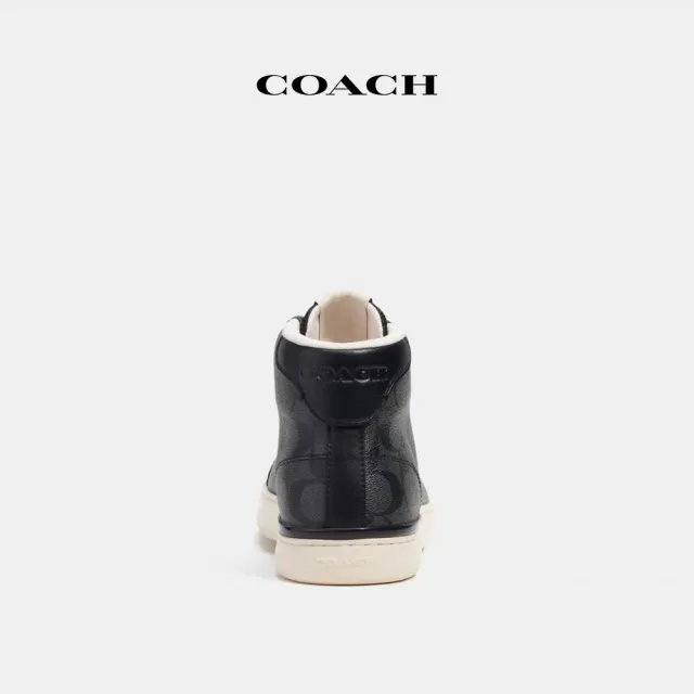 【COACH蔻馳官方直營】CLIP高筒運動鞋-碳灰色/黑色(G5385)