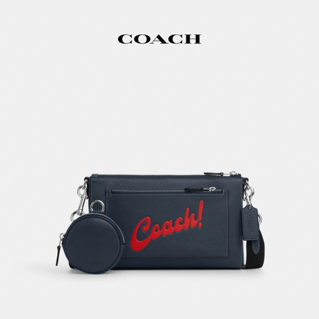 COACH蔻馳官方直營 ELIAS經典Logo丹寧布腰包-青