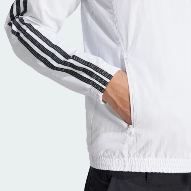 【adidas 愛迪達】SST TRACK TOP 男 外套 夾克 運動 休閒 拉鍊口袋 尼龍 反光 白黑(IZ3287)