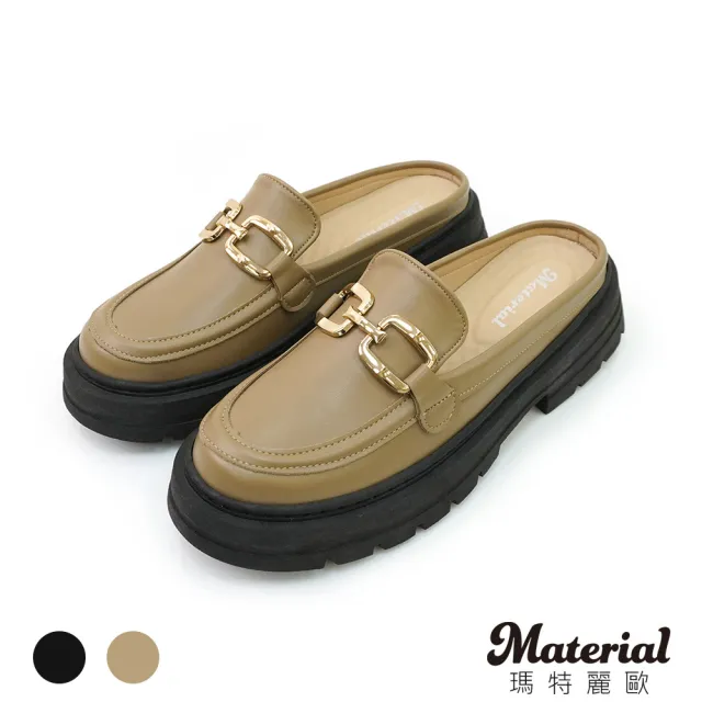 【MATERIAL 瑪特麗歐】女鞋 穆勒鞋 MIT簡約銜釦穆勒鞋 T52967(穆勒鞋)