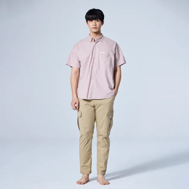 【Lee 官方旗艦】男裝 短袖襯衫 / 純色薄棉 左胸口袋 共3色 季節性版型(LB405004)