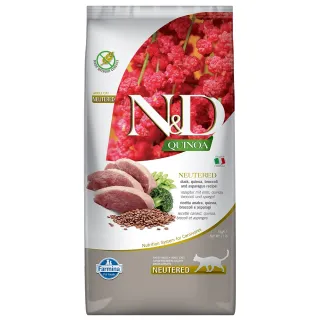 【法米納Farmina】QC6 室內貓體態泌尿保健 鴨肉蘆筍 5kg｜ND藜麥無穀機能貓糧 5公斤 成貓 貓飼料