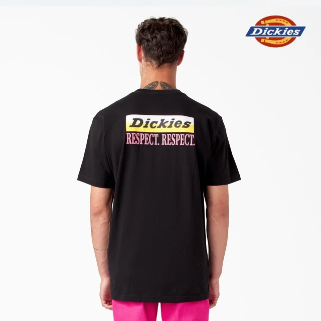 Dickies BCA 聯名－男女款黑色純棉背面品牌印花短袖T恤｜DK012220BLK