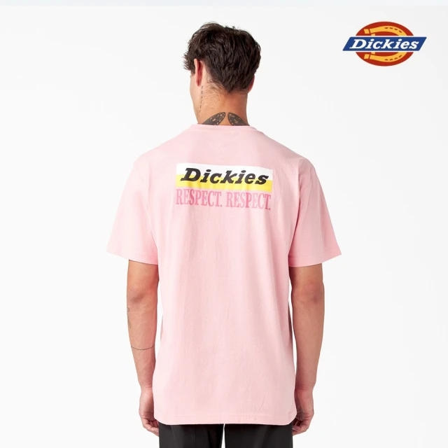 Dickies BCA 聯名－男女款石英粉純棉背面品牌印花短袖T恤｜DK012220H11
