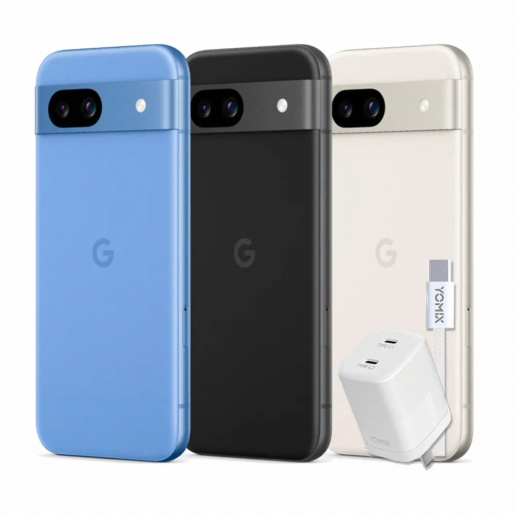 【Google】Pixel 8a 6.1吋 5G(8G/128G/Google Tensor G3/6400萬像素/AI手機)(快充充電雙件組)