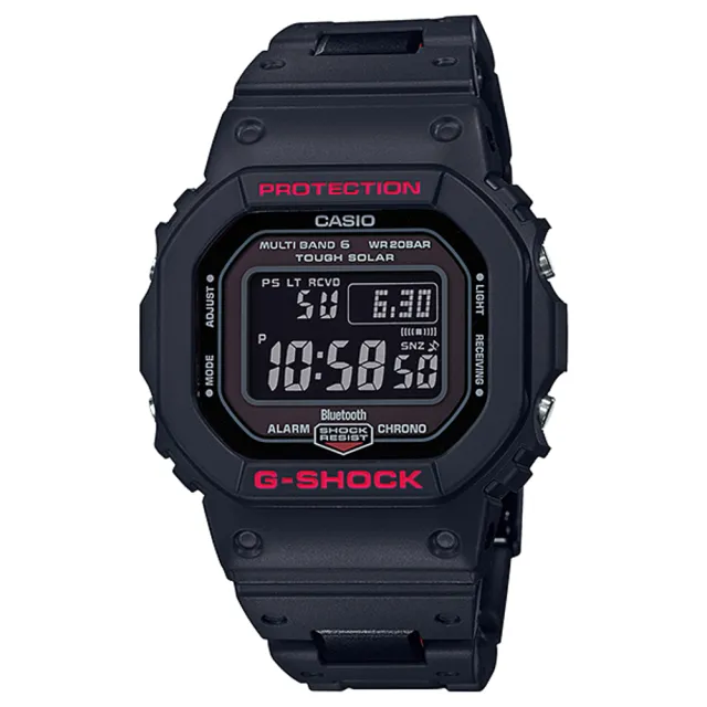 【CASIO 卡西歐】G-SHOCK藍芽連線電子錶(GW-B5600HR-1)