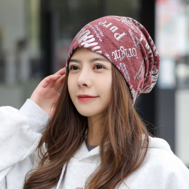 【Acorn 橡果】韓系多功能月子帽遮陽帽防風頭巾包頭帽9291(酒紅)