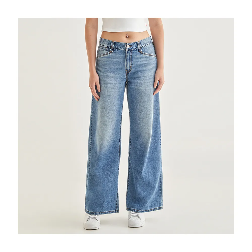 【LEVIS 官方旗艦】94Baggy Wide Leg女款中腰寬鬆直筒丹寧牛仔褲 人氣新品 A5929-0008