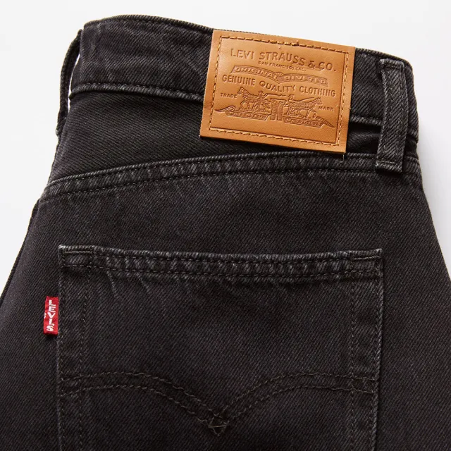 【LEVIS 官方旗艦】Baggy Dad Wide Leg女款中腰寬鬆直筒丹寧牛仔褲 人氣新品 A7455-0000