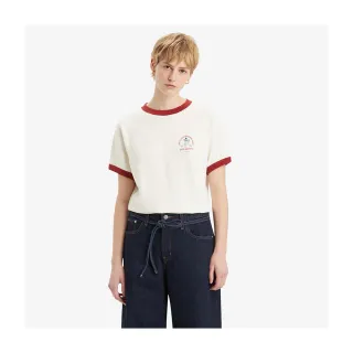 【LEVIS 官方旗艦】女款 短袖大學Tee / 美式圖案 / 舒適面料 人氣新品 A7395-0006