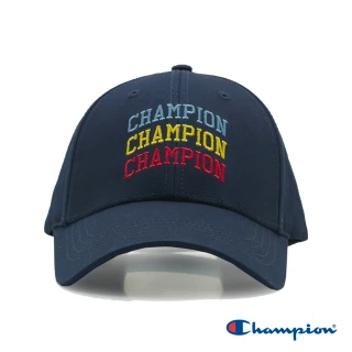 【Champion】官方直營-SZ 三色刺繡LOGO棒球帽-童(深藍色)