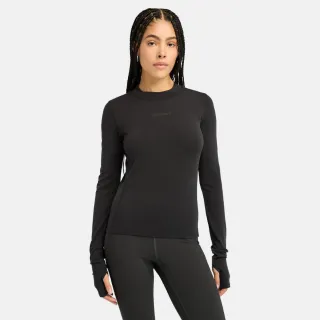 【Timberland】女款黑色透氣排汗長袖T恤(A5ZDYX65)