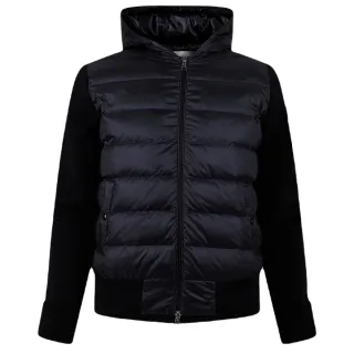 【MONCLER】秋冬新款 男款 羽絨拼接連帽外套-黑色(1號USA-S、2號USA-M、3號USA-L、4號USA-XL)