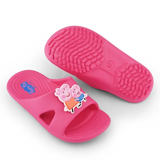 【童鞋城堡】童鞋 中小童 拖鞋 佩佩豬(PG1077-桃 / 藍)