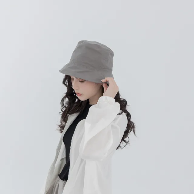 【Queenshop】女裝 正韓 水洗感造型素面漁夫帽 現+預 07020911