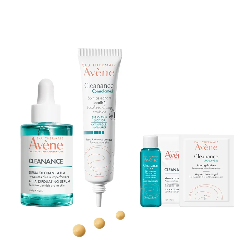 【Avene 雅漾官方直營】新品上市★控油抗痘煥膚雙星組(精華液+A醛痘痘筆)