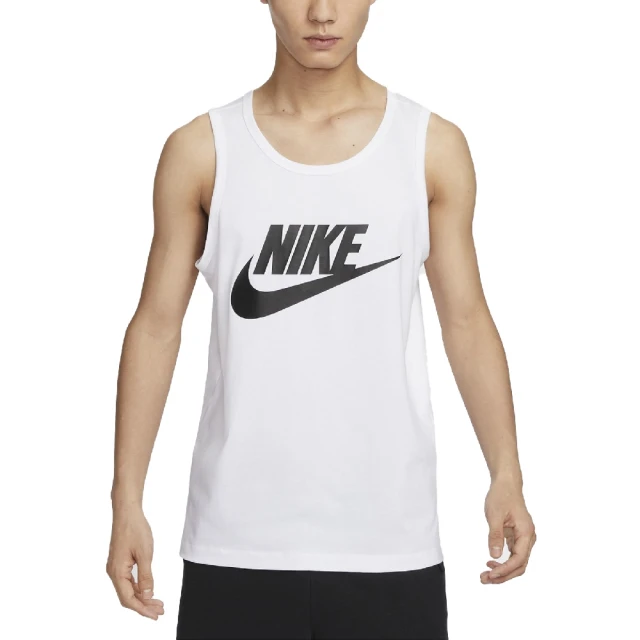 NIKE 耐吉 背心 NSW Tank Top 男款 白 黑 棉質 針織 無袖(AR4992-101)