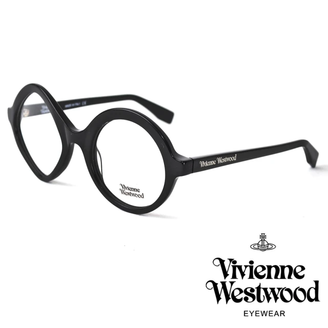 Vivienne Westwood 經典設計不規則粗框造形光學眼鏡(黑色 VW966V05)