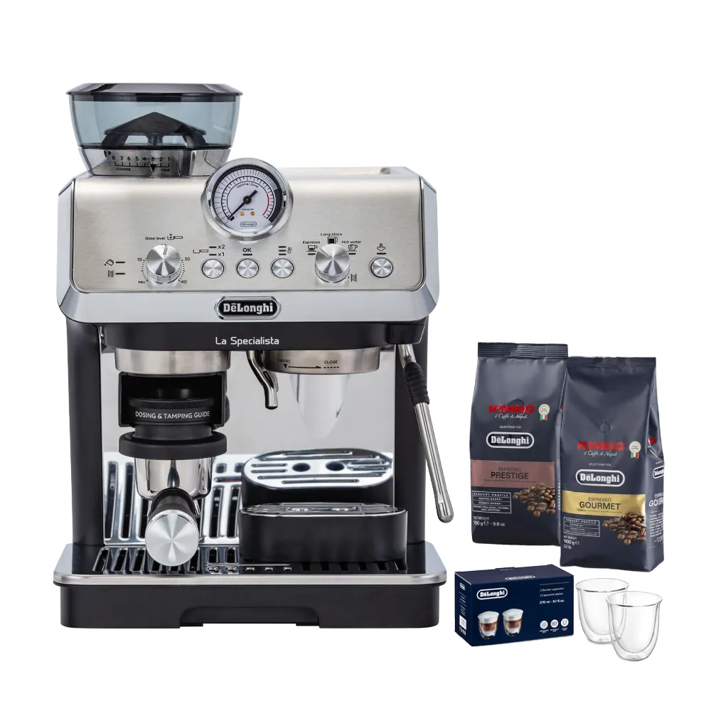 【Delonghi】EC9155.MB 半自動義式咖啡機(+ 獨家 CAFE!N 咖啡豆套組 + 保溫杯)