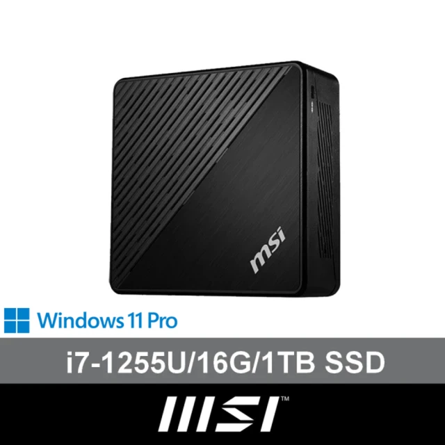 【MSI 微星】i7迷你電腦(CUBI 5 12M-273TW/i7-1255U/16G/1TB SSD/W11P)