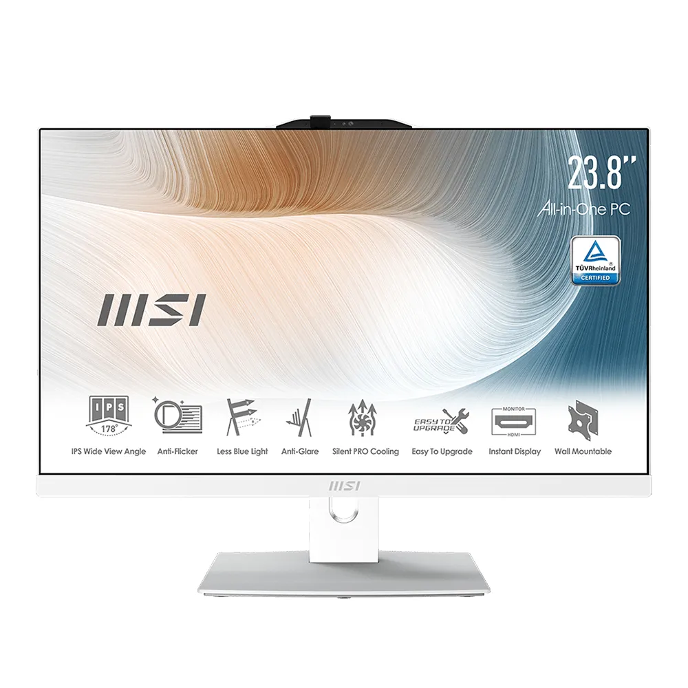 【MSI 微星】24型 i5 觸控液晶電腦-白色(Modern AM242TP 12M-469TW/i5-1235U/8G/512G SSD/W11P)