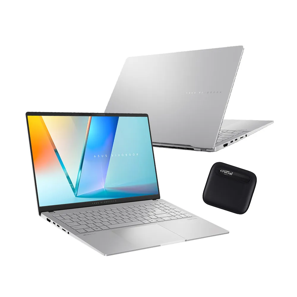 【ASUS】1TB外接SSD組★15.6吋Copilot+PC AI筆電(VivoBook S S5507QA/Snapdragon X Elite/32G/1TB/W11/3K)