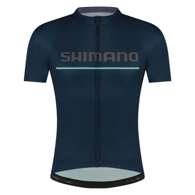 SHIMANOSHIMANO LOGO 男款短袖車衣 海軍藍色