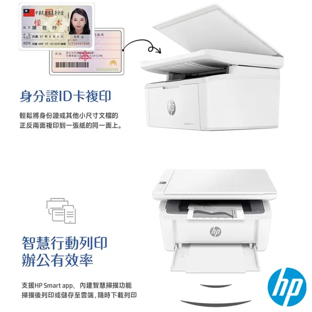 【HP 惠普】LaserJet M141w 雷射複合印表機(7MD74A)