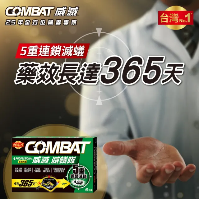 【Combat 威滅】滅蟻隊 居家防護 1.5gx6入(除螞蟻)