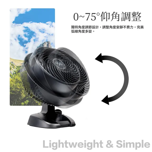 【VORNADO 沃拿多】渦流空氣循環機530B/530W 黑/白(適用坪數3-5坪)