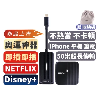 【PX 大通】一年保固 Netflix Disney+ MAC蘋果Type c 無線投影手機筆電電視分享 iphone(WTR-1500C)