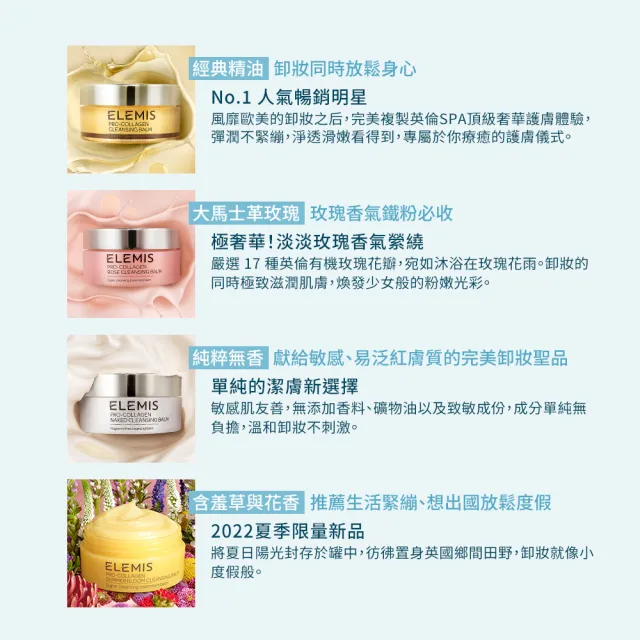 【ELEMIS 愛莉美】明星卸妝膏搶購組(2款香味任選 買100送40★清潔/養膚/潔顏★)