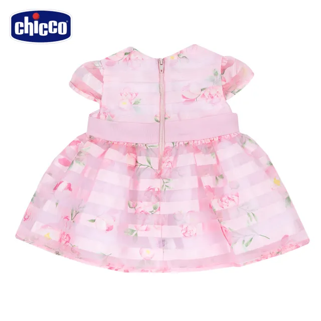 【Chicco】24SS-繽紛花園-滿版歐根紗短袖洋裝