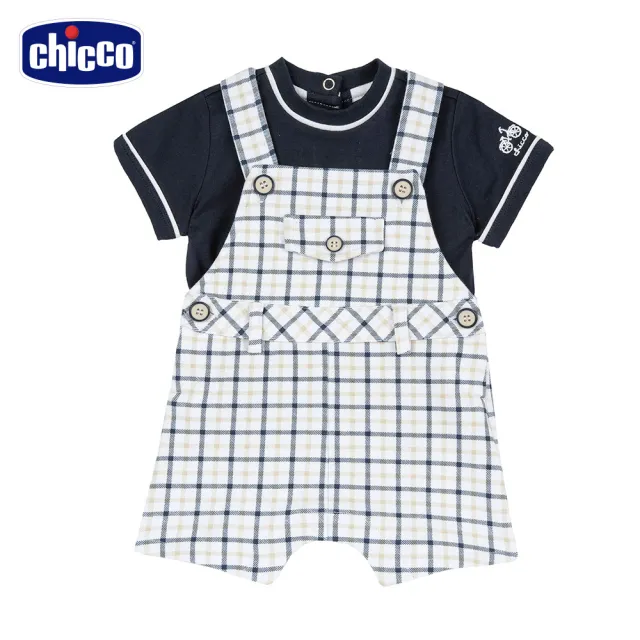 【Chicco】24SS-單車之旅-格紋背心褲短袖套裝