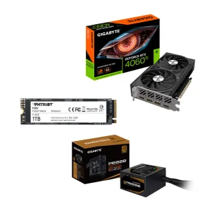 【GIGABYTE 技嘉】RTX 4060 Ti WINDFORCE OC 16G+技嘉P650B+博蒂P300 1TB SSD(4060Ti 16G超值組合包)