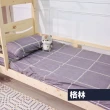 【BOSS BEDDING 小老闆寢具】小資3尺直立棉床寢7件組｜學生宿舍組合 折疊床墊+枕頭+床包枕套+保潔墊共七件