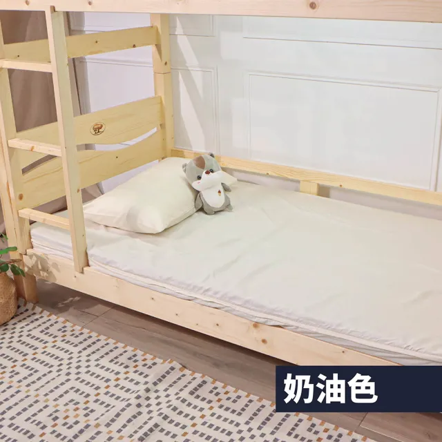 【BOSS BEDDING 小老闆寢具】旗艦3.5尺3折獨立筒床寢7件組｜學生宿舍組合(折疊床墊+枕頭+床包枕套+保潔墊共