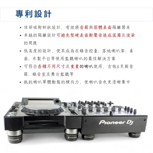 【IsoAcoustics】ISO-PUCK mini 喇叭避震墊 一組8個／讓音場更清晰(喇叭架 隔音 監聽 喇叭墊 消音墊)