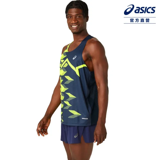 【asics 亞瑟士】背心 男款 ACTIBREEZE 海外版 跑步上衣(2011D123-400)