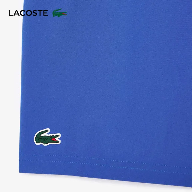 【LACOSTE】男裝-Lacoste Tennis x Novak Djokovic 運動短褲(藍色)