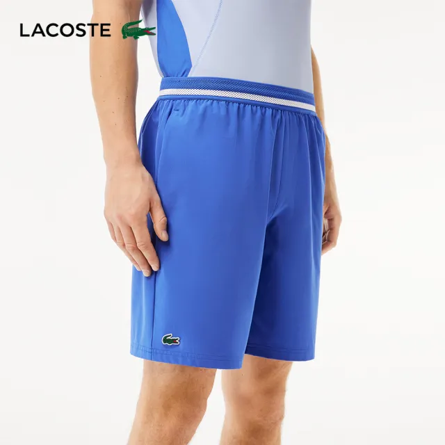 【LACOSTE】男裝-Lacoste Tennis x Novak Djokovic 運動短褲(藍色)