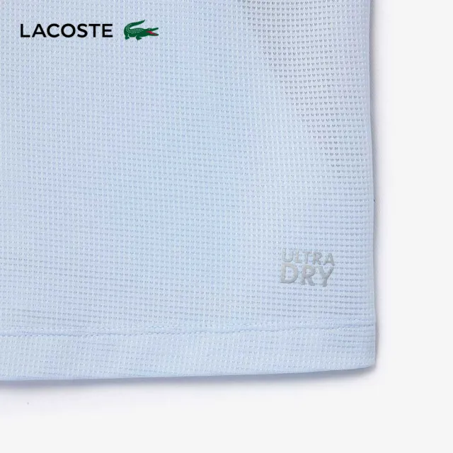 【LACOSTE】男裝-Lacoste Tennis x Novak Djokovic 快乾短袖Polo衫(紫藍色)