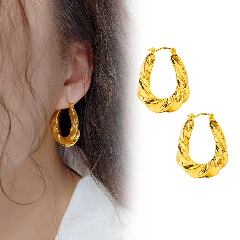 【金品坊】黃金耳環6D夢境縈繞耳圈 1.55錢±0.03(純金耳環、純金耳針、黃金耳圈)