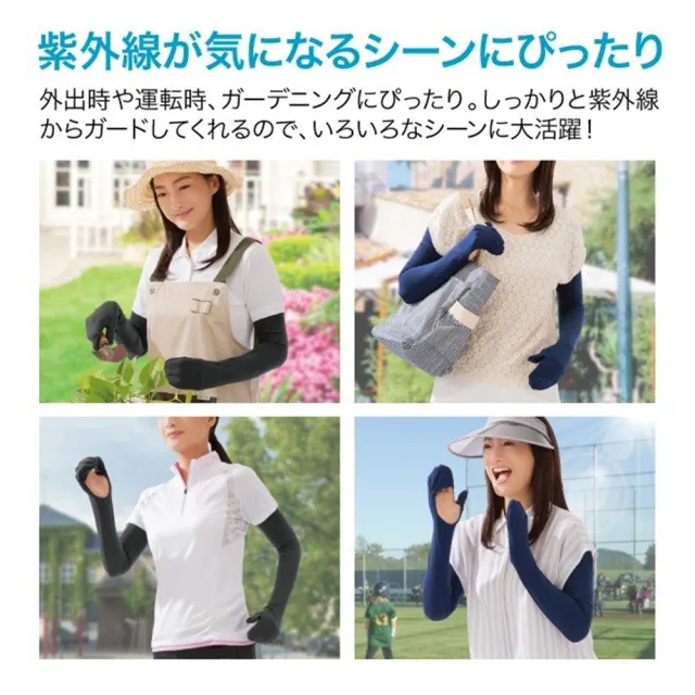 【台隆手創館】日本UV CUT COOL護指防紫外線涼感袖套(防曬袖套 涼感袖套)
