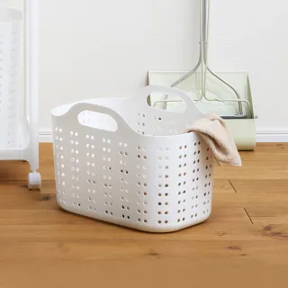 【日本squ+】Volca日製隙縫型手提洗衣籃-M-4色可選(髒衣籃 收納籃 置物籃 整理籃) 