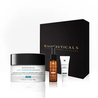 【Skin Ceuticals 修麗可】撫平皺紋★AGE普拉斯鏈活膚緊緻霜 48ml禮盒組(抗老撫紋)